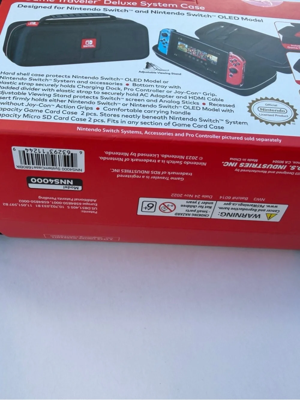 Nintendo Switch Black and Red Game Traveler Deluxe System Case